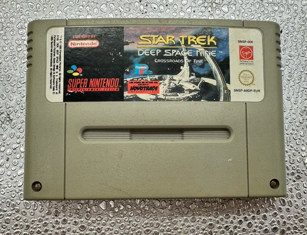 Star Treak Deep Space Super Nine Nintendo SNES PAL Game Cart Yellowing 10196