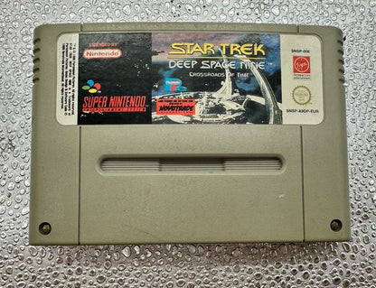 Star Treak Deep Space Super Nine Nintendo SNES PAL Game Cart Yellowing 10196