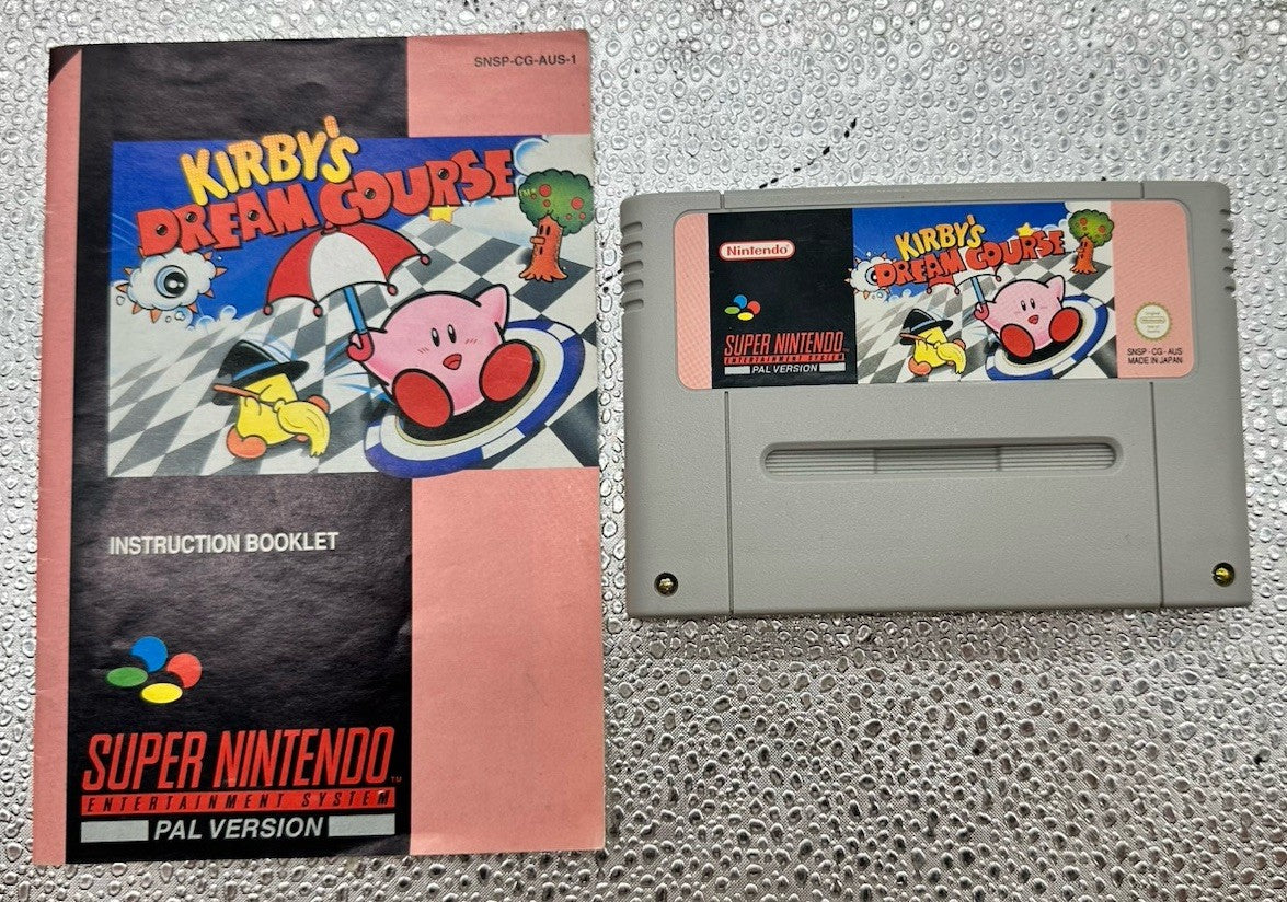 Kirby's Dream Course Super Nintendo SNES AUS PAL Game Cart & Manual 10193