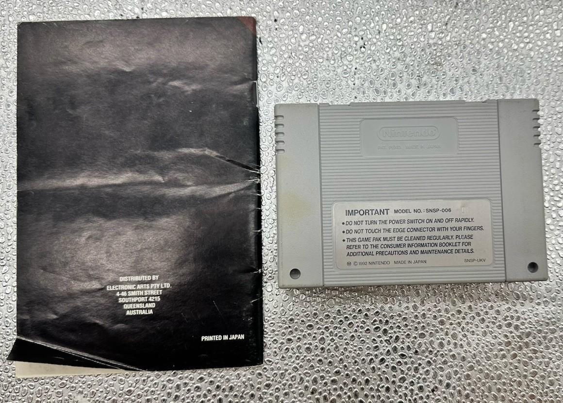 John Madden Football 93 Super Nintendo SNES AUS PAL Game Cart & Manual 10191