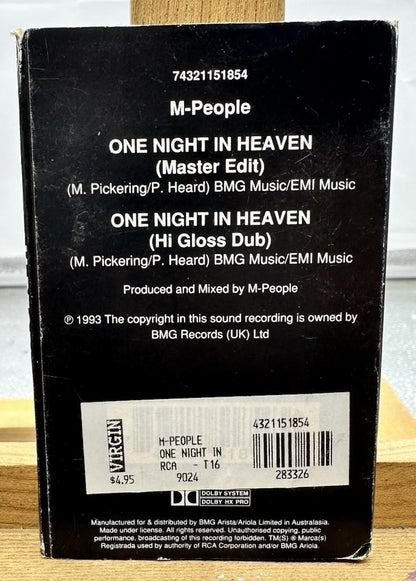 M-People - One Night In Heaven Cassette Tape In Good Condition 9674