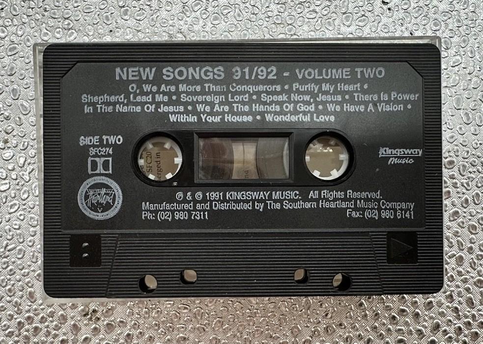 New Songs '91/92 Volume Two Cassette Tape In Good Condition 9667