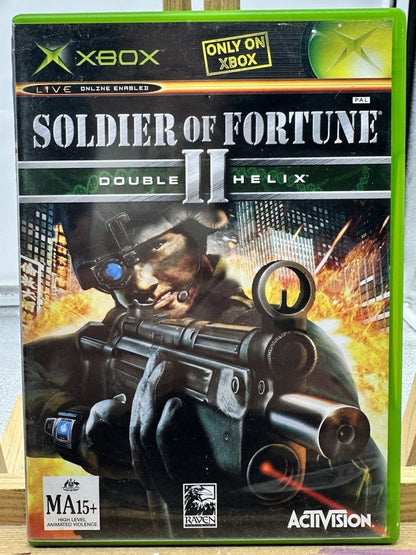 Soldier Of Fortune 2 Double Helix PAL Xbox Complete In Good Condition 9882