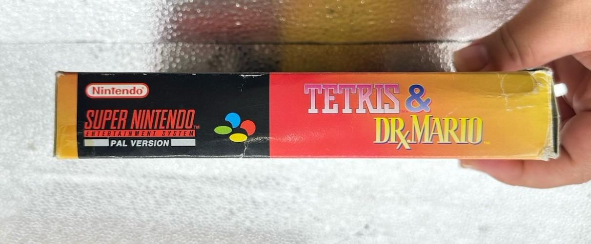 Tetris & Dr Mario Super Nintendo SNES AUS PAL Game Complete Damaged Box 10123