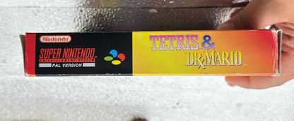 Tetris & Dr Mario Super Nintendo SNES AUS PAL Game Complete Damaged Box 10123