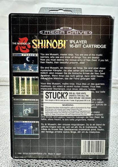 The Revenge Of Shinobi - Sega Mega Drive - PAL - Complete In Good Cond 9864