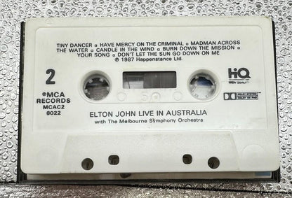 Elton John Live In Australia Cassette Tape In Good Condition 9606