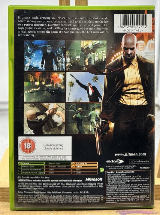 Hitman Blood Money PAL Xbox Complete In Good Condition 9990