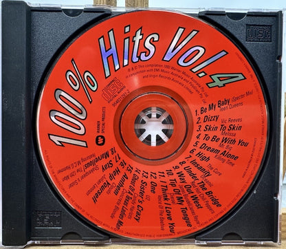 100% Hits Vol.4 Music CD In OK Condition Cracked Case Missing Front Insert 9570