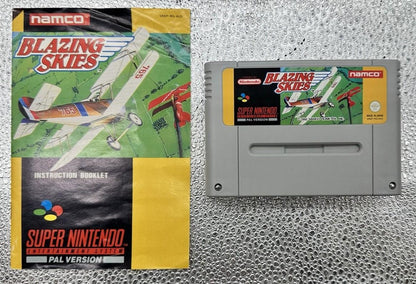 Blazing Skies Super Nintendo SNES AUS PAL Game Complete Damaged Box 10222