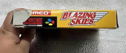 Blazing Skies Super Nintendo SNES AUS PAL Game Complete Damaged Box 10222