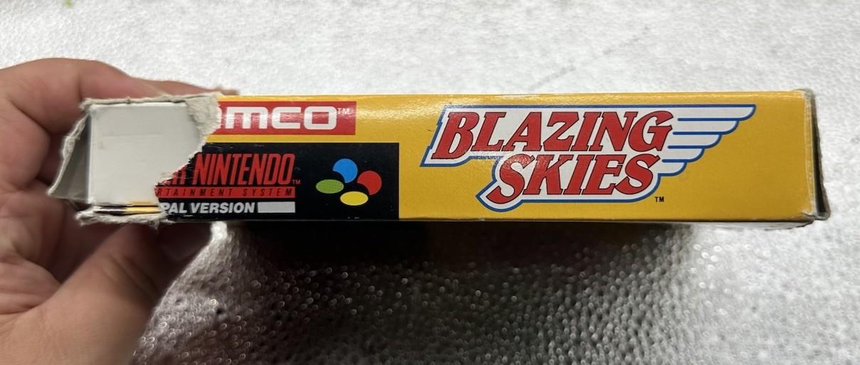 Blazing Skies Super Nintendo SNES AUS PAL Game Complete Damaged Box 10222