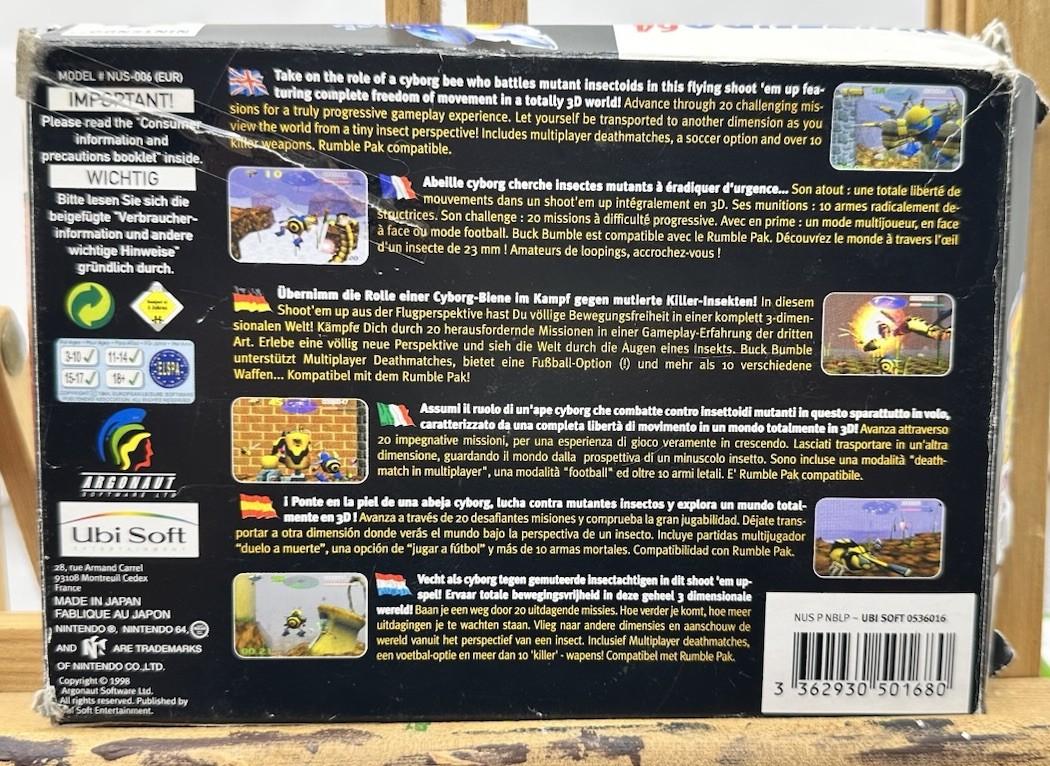 Buck Bumble Nintendo 64 PAL N64 Game Damaged Box Missing Manual 9304