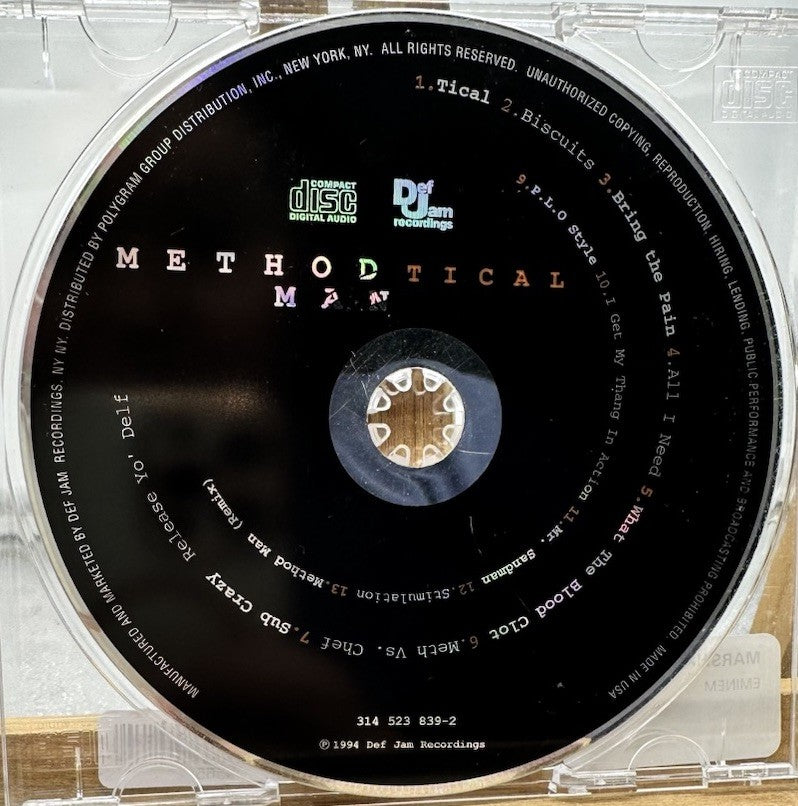 Method Man Tical CD Disc Only In Good Condition 9565