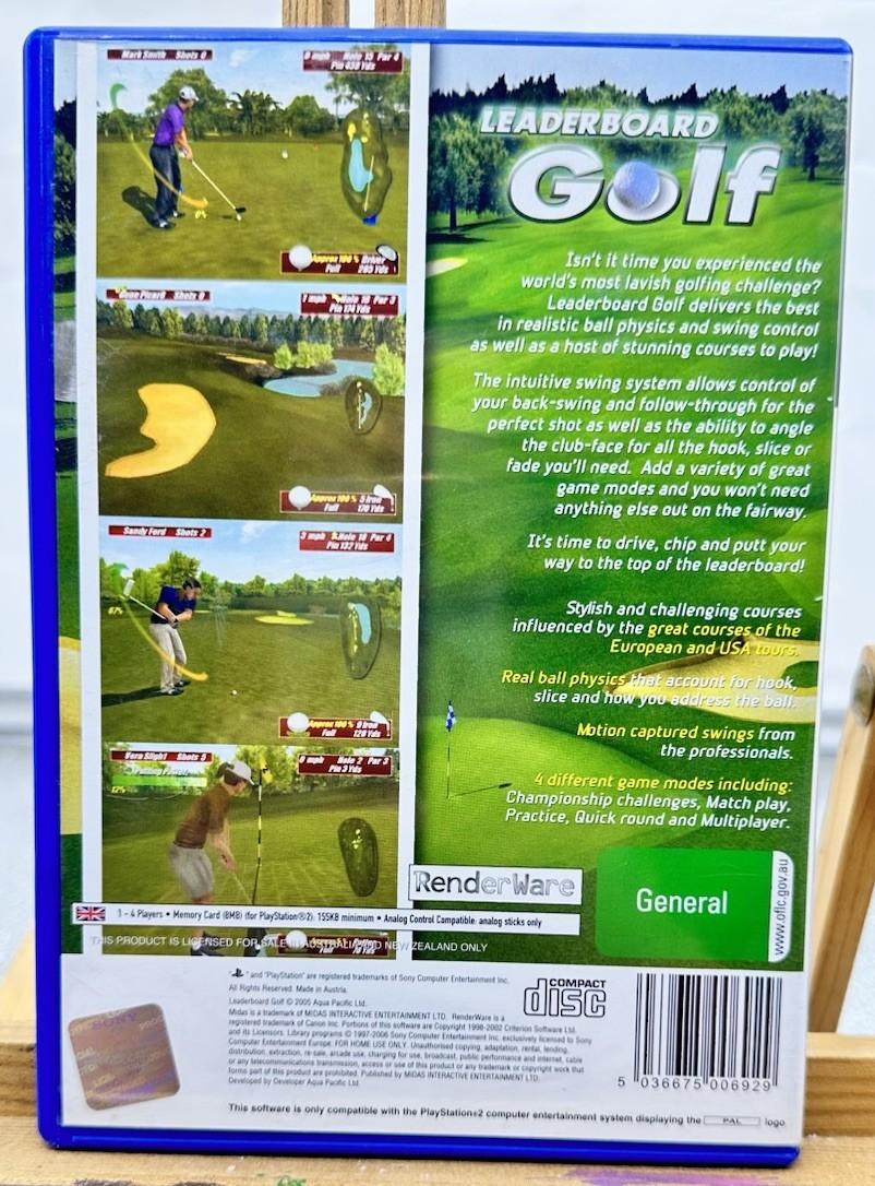 Leaderboard Golf Play Station 2 / PS2 Complete In Good Condition 10314