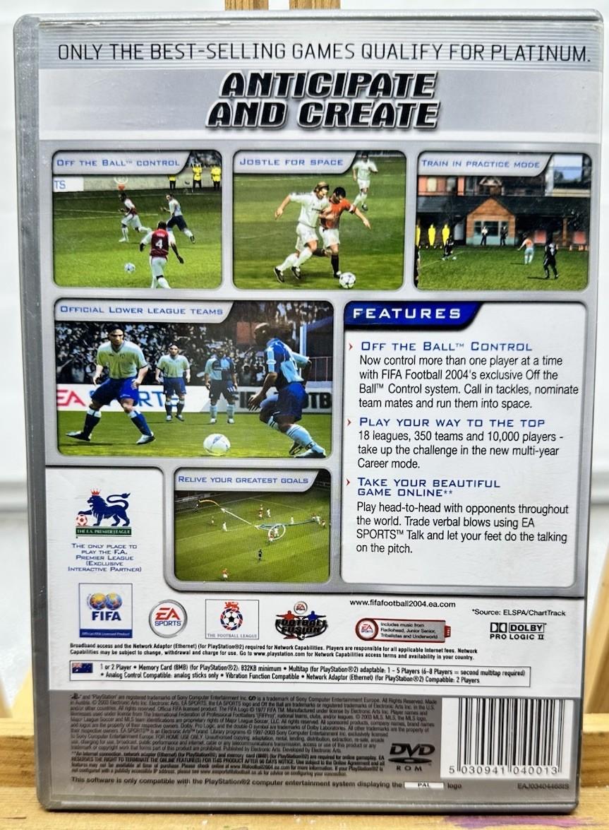 Fifa Football 2004 PAL Play Station 2 / PS2 Complete In Good Condition 10293