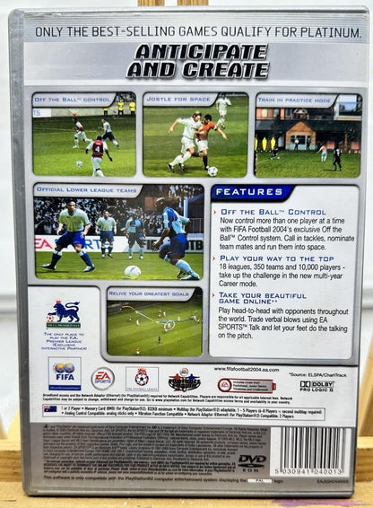Fifa Football 2004 PAL Play Station 2 / PS2 Complete In Good Condition 10293