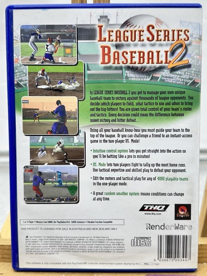 League Series Baseball 2 Play Station 2 / PS2 Complete In Good Condition 10316