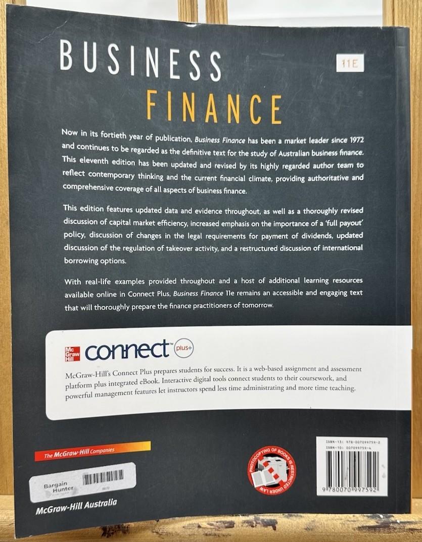 Business Finance by Sean Pinder, Robert Brown, Steve Easton, Graham Peirson 8872