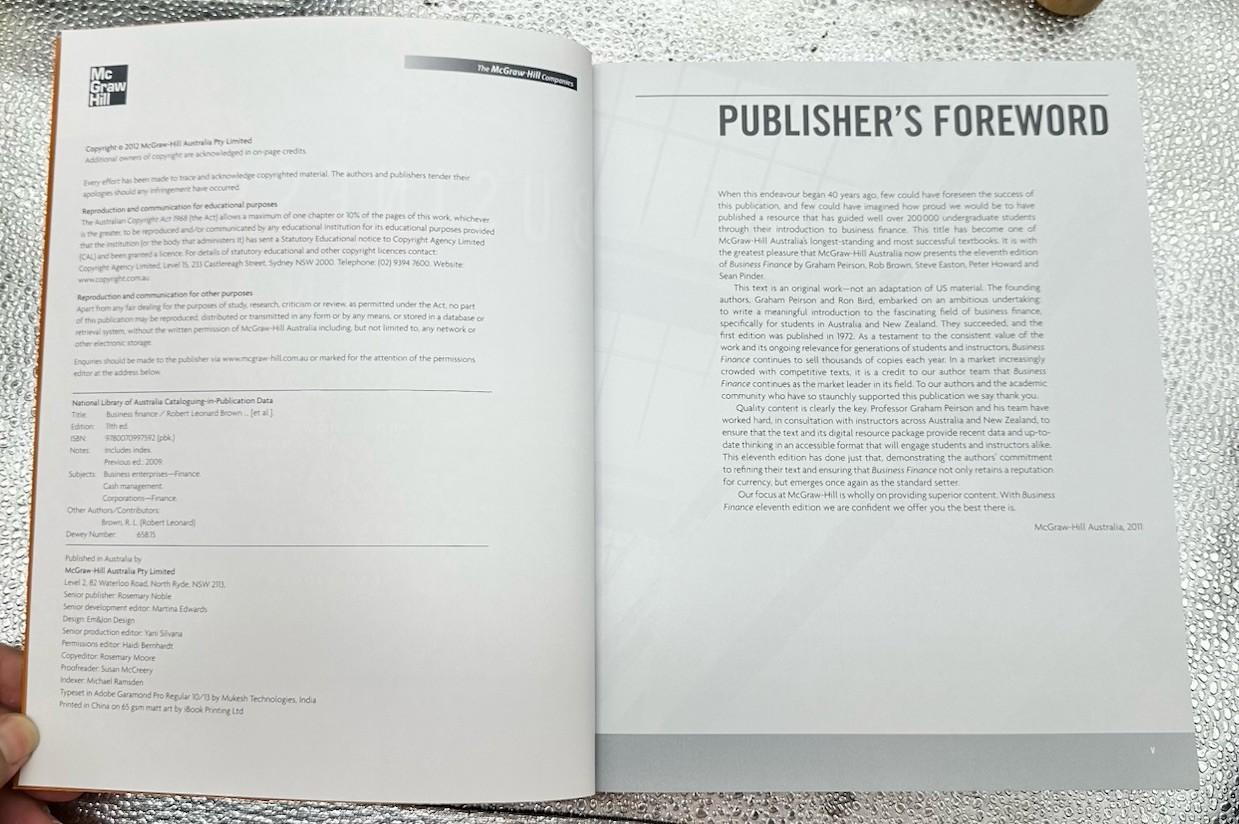 Business Finance by Sean Pinder, Robert Brown, Steve Easton, Graham Peirson 8872