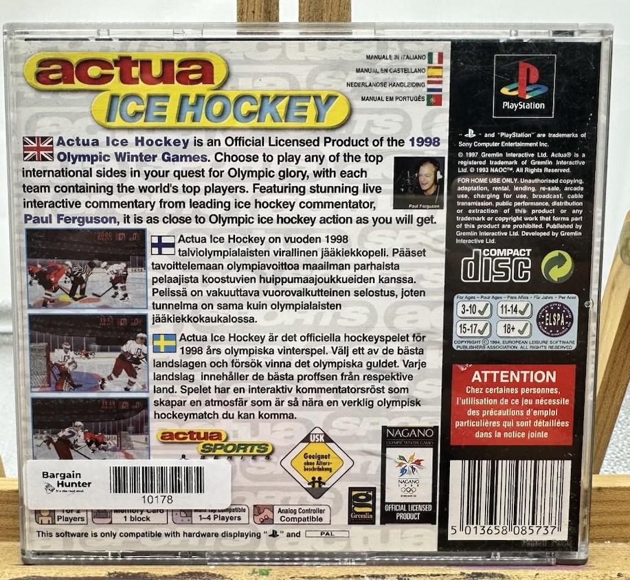 Actua Ice Hockey Play Station 1 / PS1 Complete In Good Condition 10178