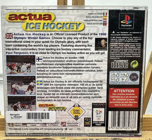 Actua Ice Hockey Play Station 1 / PS1 Complete In Good Condition 10178