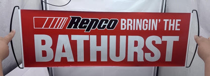 Repco bringin the bathurst pull-out flag / banner In Good Condition 63cmL 24cmW