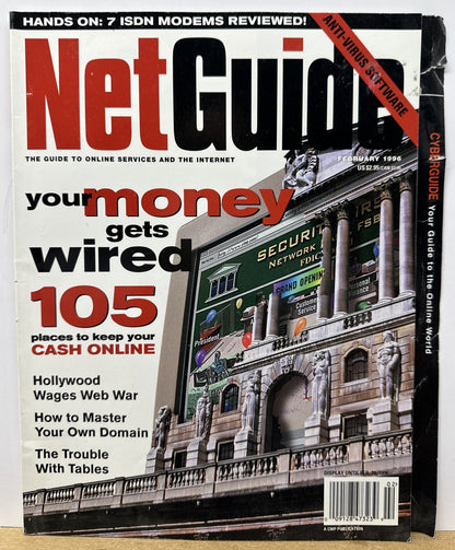 Net Guide February 1996 Magazine In Good Condition