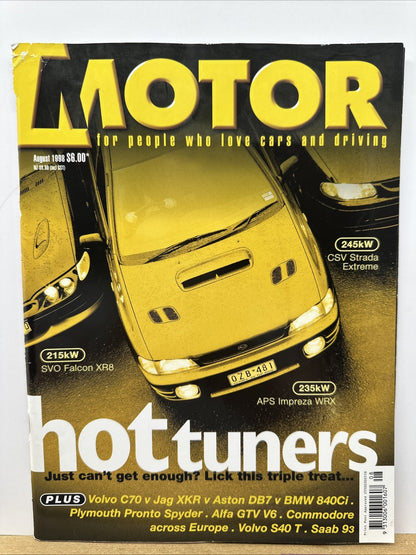 Motor Magazine August 1998 In OK Condition