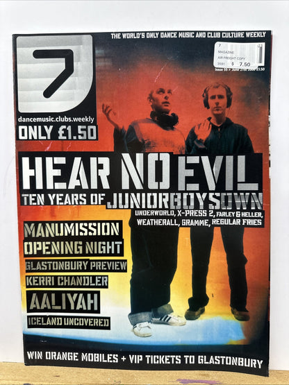 7 Dance Music Clubs Weekly Issue 55 June 21th 2000 Magazine In Good Condition