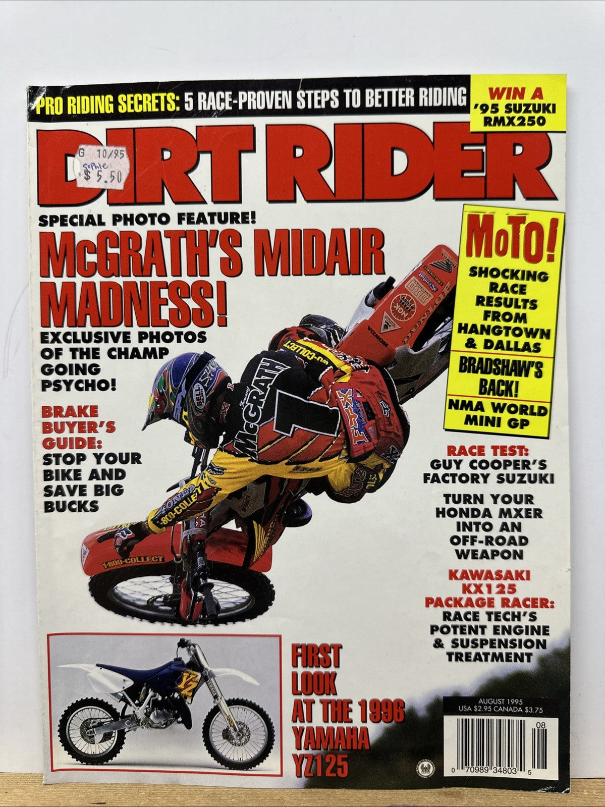 Dirt Rider August 1995 Magazine In Good Condition