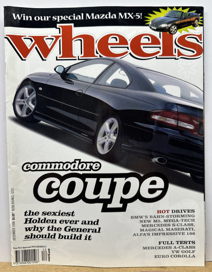 Wheels December 1998 Magazine In Good Condition