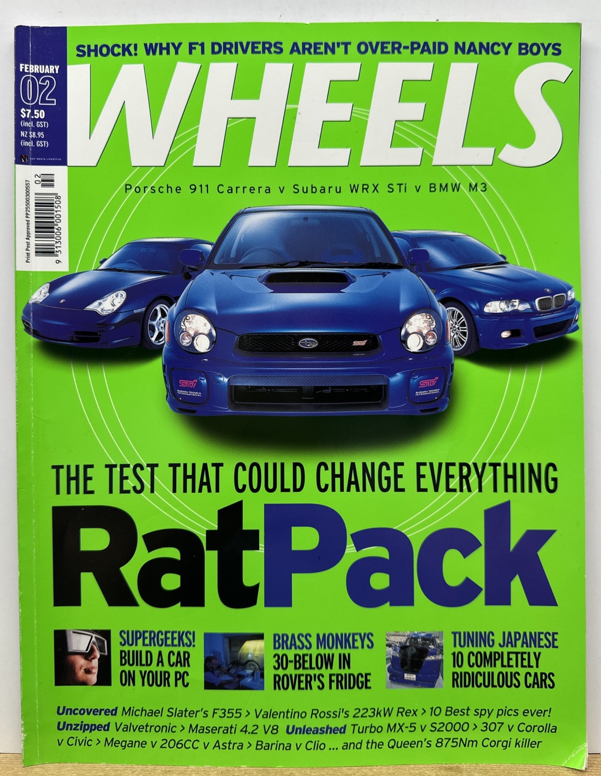 Wheels February 2002 Magazine In Good Condition