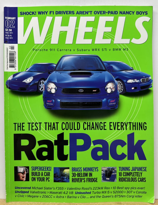 Wheels February 2002 Magazine In Good Condition