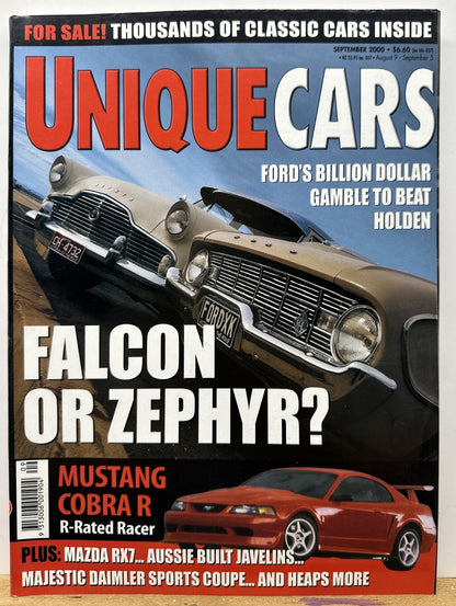 Unique Cars September 2000 Magazine In Good Condition