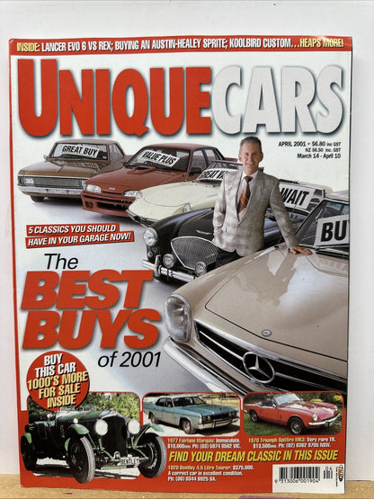 Unique Cars April 2001 Magazine In Good Condition