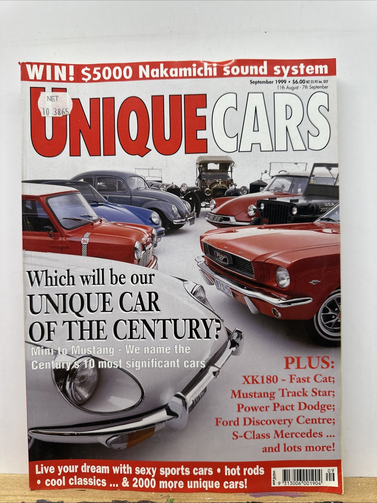 Unique Cars September 1999 Magazine In Good Condition