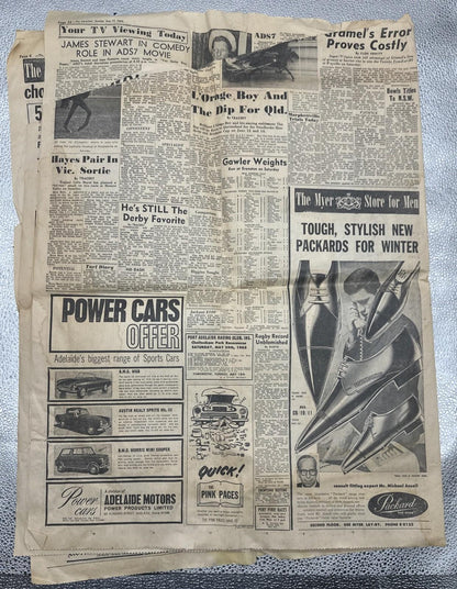 The Advertiser South Australia Adelaide Monday May  17 1965 Newspaper In OK Cond