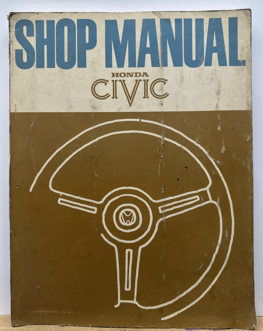 Shop Manual Honda Civic Book In OK Condition