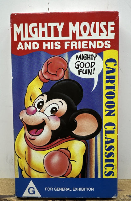 Mighty Mouse And His Friends - VHS Video Tape - In Good Condition - 10446