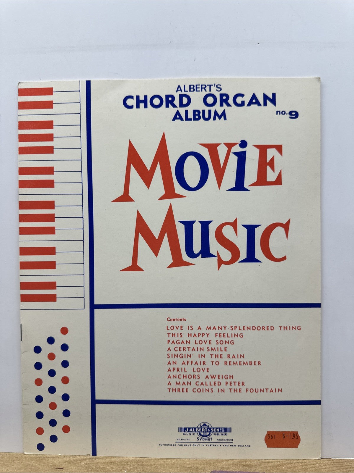 Albert's Chord Organ Album Number 9 Movie Music Music In Good Condition