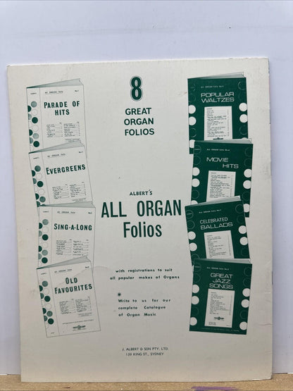 Albert's Chord Organ Album Number 5 Popular Waltzes Music In Good Condition