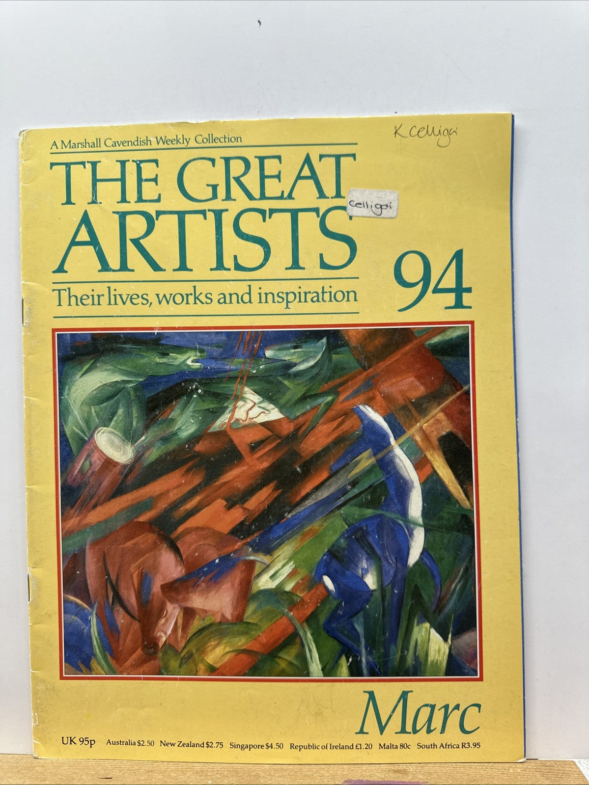 The Great Artists No.94 Marc Magazine In Good Condition