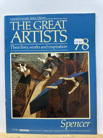 The Great Artists No.78 Spencer Magazine In Good Condition