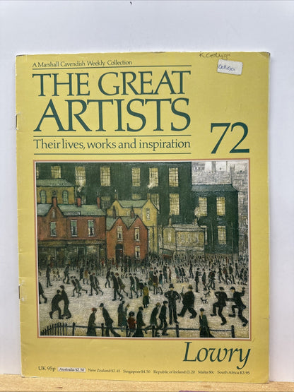 The Great Artists No.72 Lowry Magazine In Good Condition