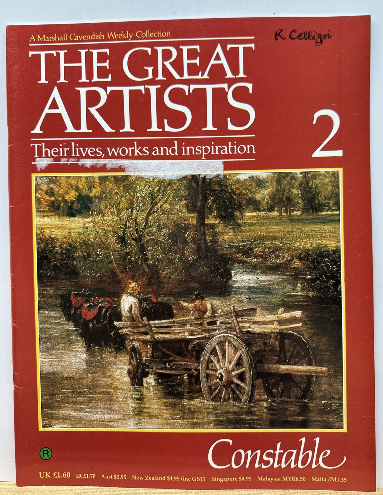 The Great Artists No.2 Constable Magazine In Good Condition