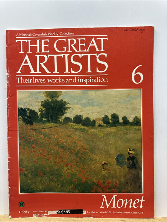 The Great Artists No.6 Monet Magazine In Good Condition