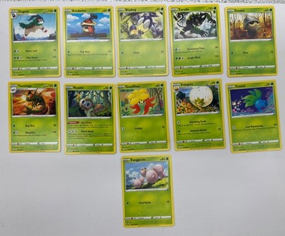 11 X Pokemon Grass Trading Cards Collection Random Years & Series GC 8778-11