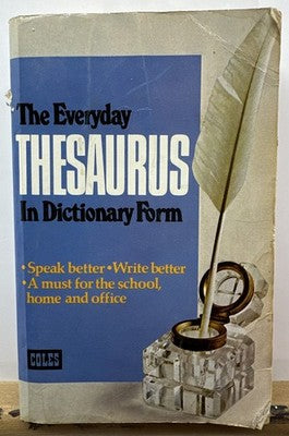 The Everday Thesaurus In Dictionary Form Book In OK Condition