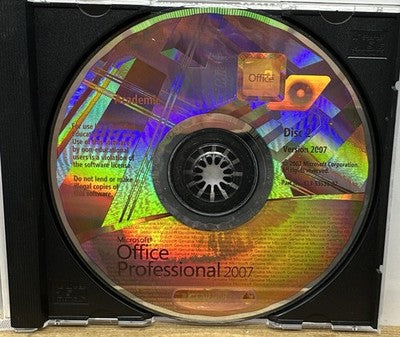 Miscrosoft Office Professional 2007 PC DISC ONLY NO CODE In Good Condition